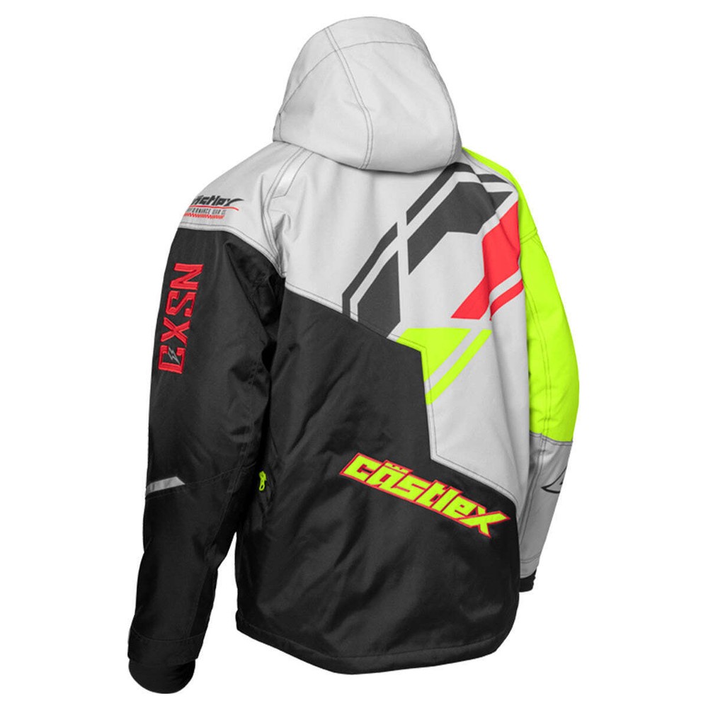 Castle X Code G4 Snowmobile Jacket - Hi-Vis/Red/Silver/Charcoal