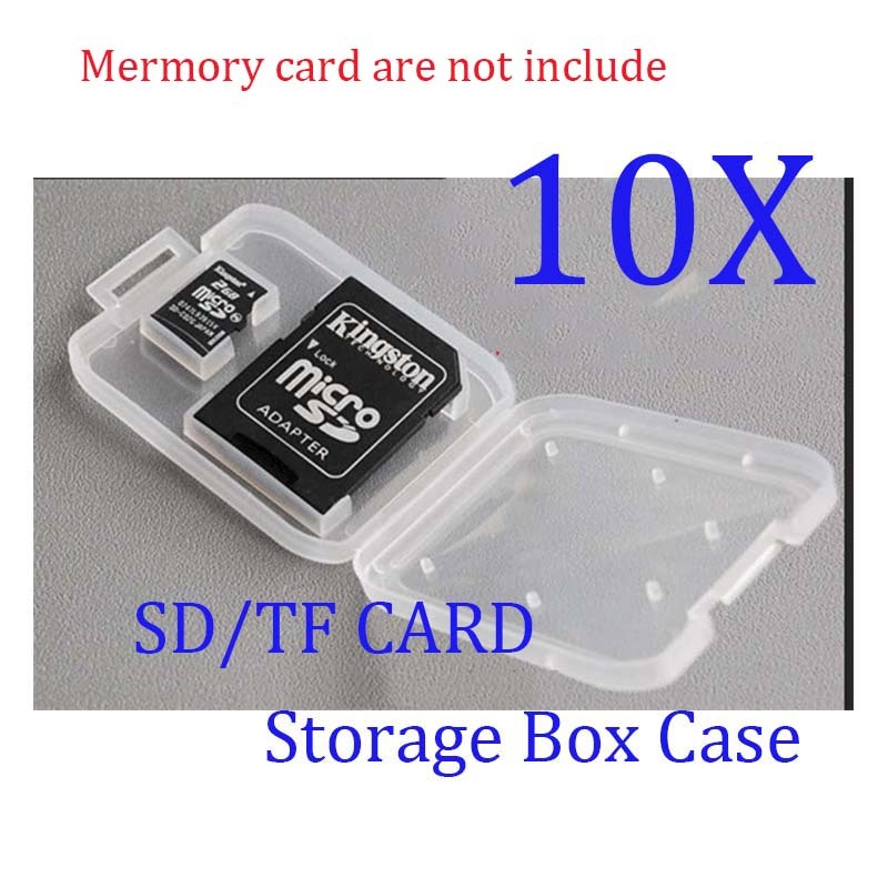 10x Cellphone Camera Memory Micro SD/TF Card Plastic Storage Box Case Container