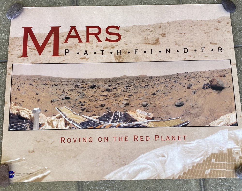 NASA Poster 33” x 25” Mars Pathfinder Space Exploration Rover