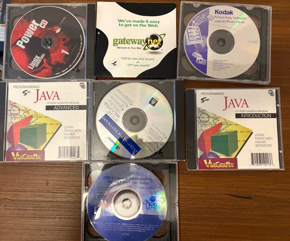 7 Lot CD Software ~ Start Up~Drivers~System Recovery Redhat Java