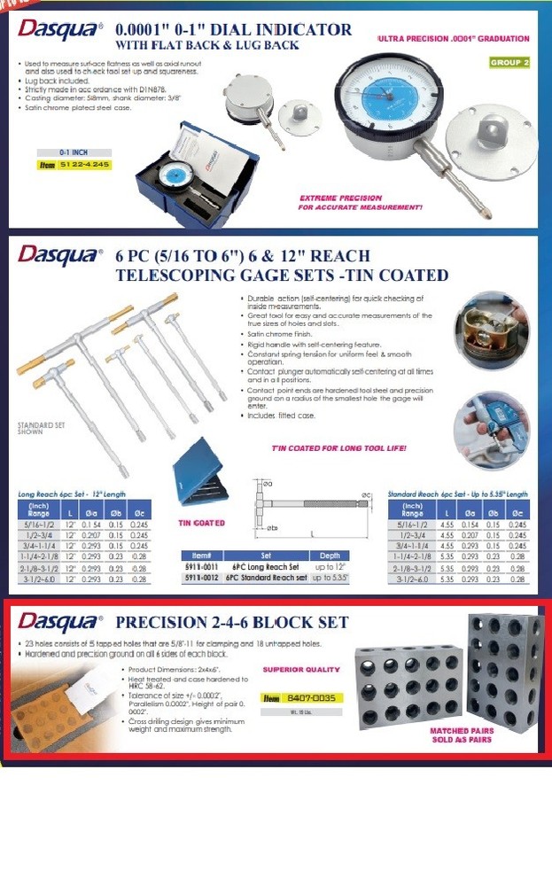 DASQUA 2-4-6 PRECISION MATCHED PAIR BLOCKS SET (8407-0035)