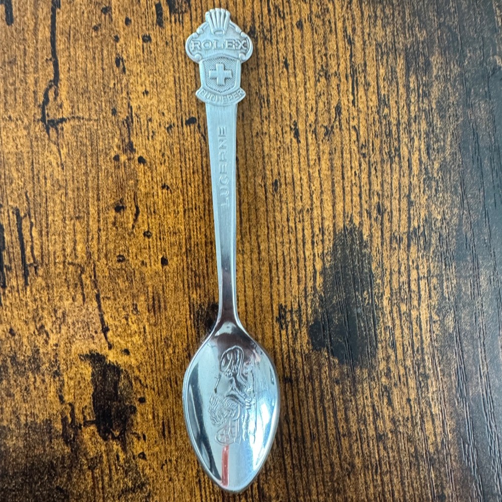 Lucerne Rolex Bucherer Silver Plated Collectable Spoon