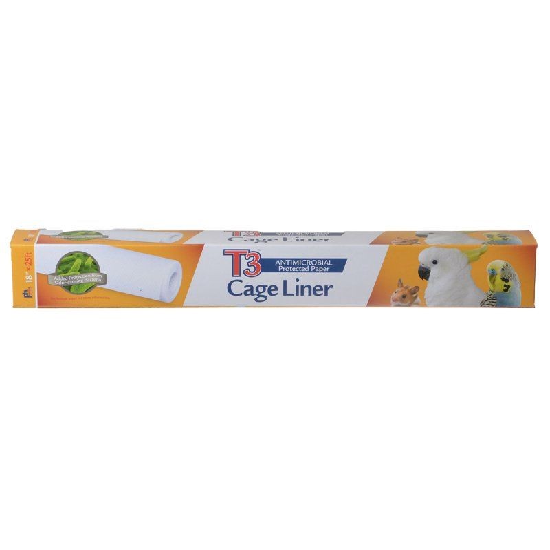 Bird, Prevue T3 Antimicrobial Bird Cage Liners (18"W x 25'L - 1 Roll)
