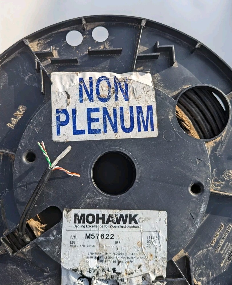 MOHAWK M57622 4PR 24AWG NON-PLENUM 1000FT Extra 128FT Roll Will be Added!!
