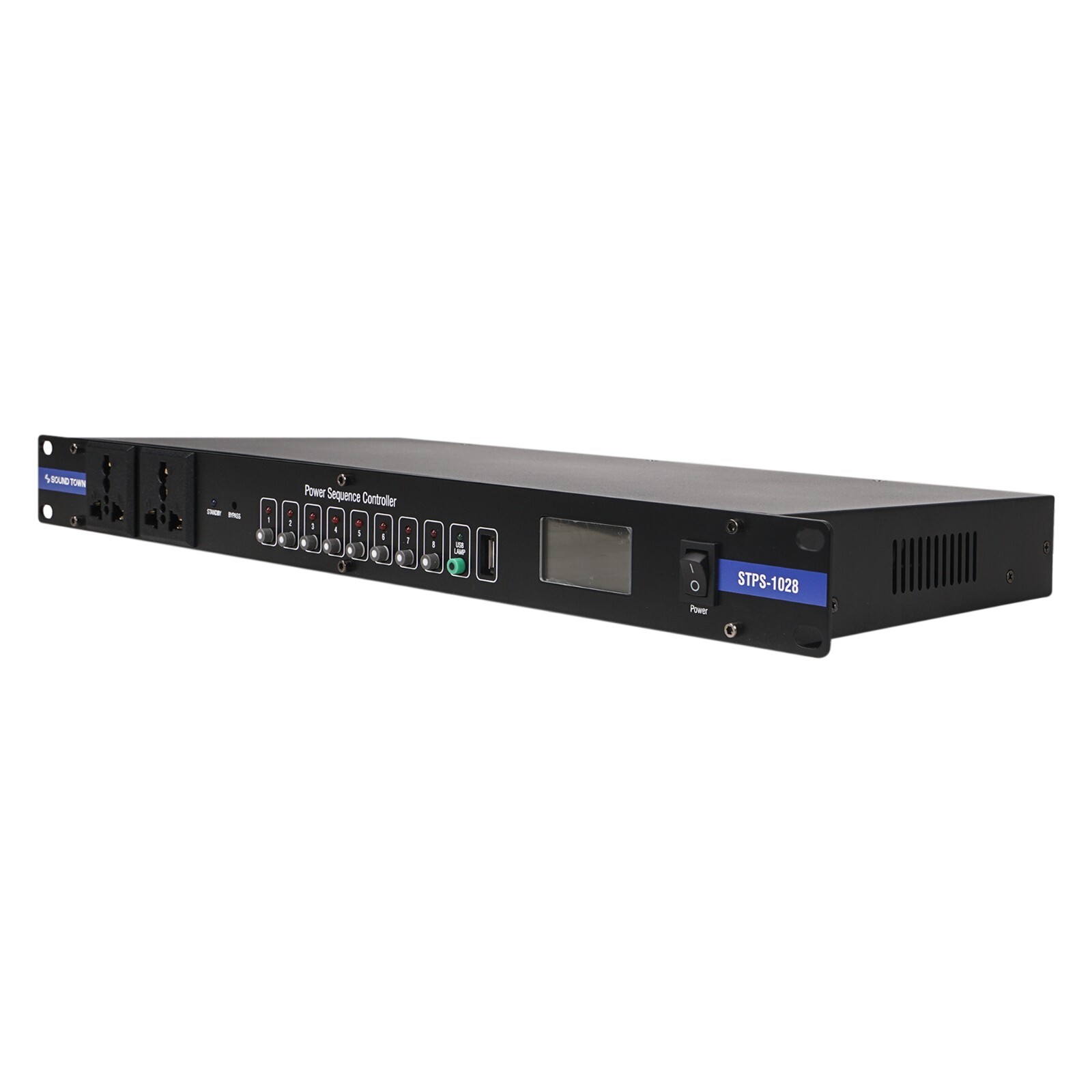 Sound Town 10-Outlet Rack-Mountable AC Power Sequencer Conditioner (STPS-1028)