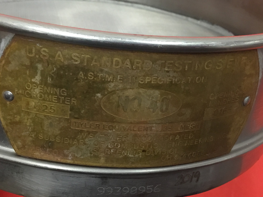 Tyler - No. 40 - Standard Testing Sieve