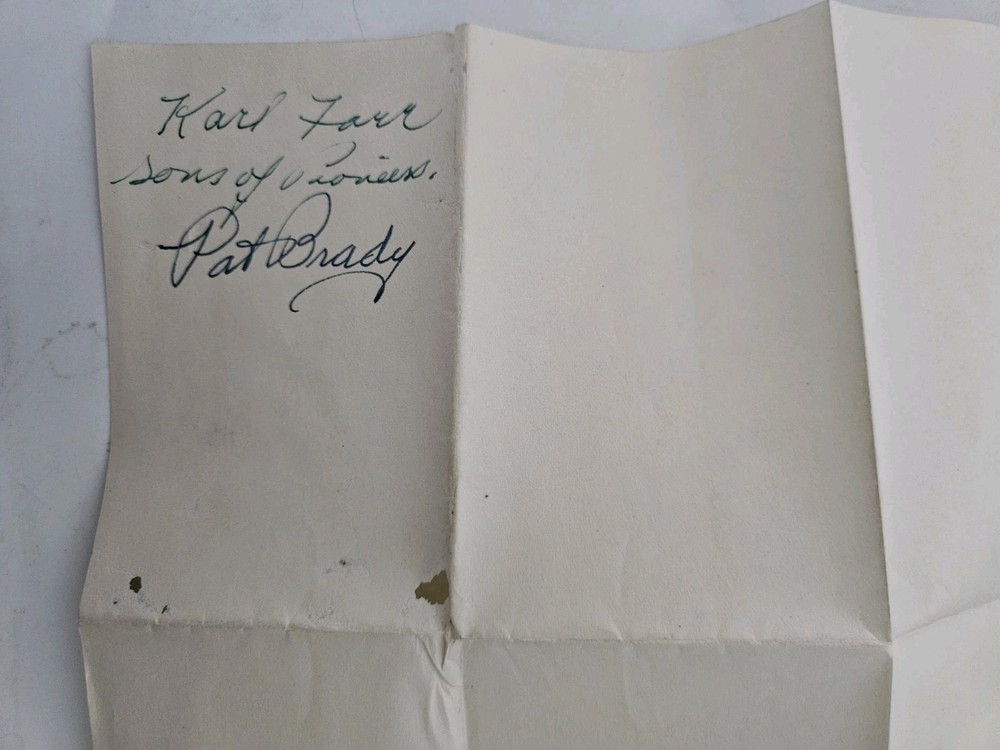 Pat Brady Actor Autograph