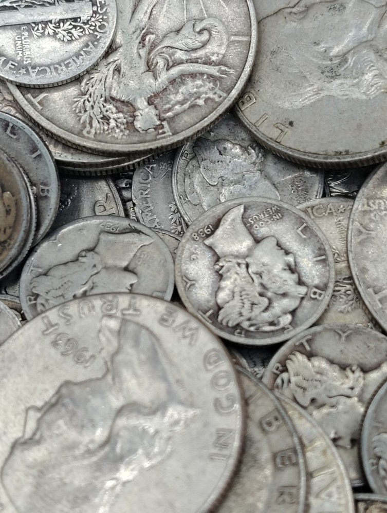 FIVE DOLLARS FACE VALUE 90% JUNK SILVER