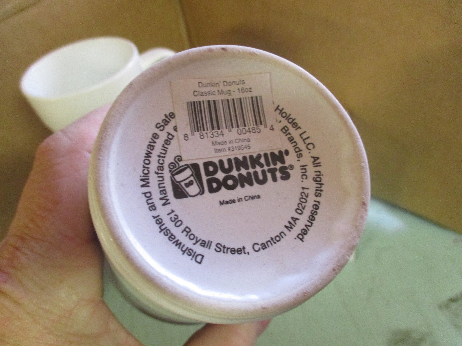 2 PACK Dunkin Donuts CLASSIC Coffee Mug 16 oz Set of 2 LB