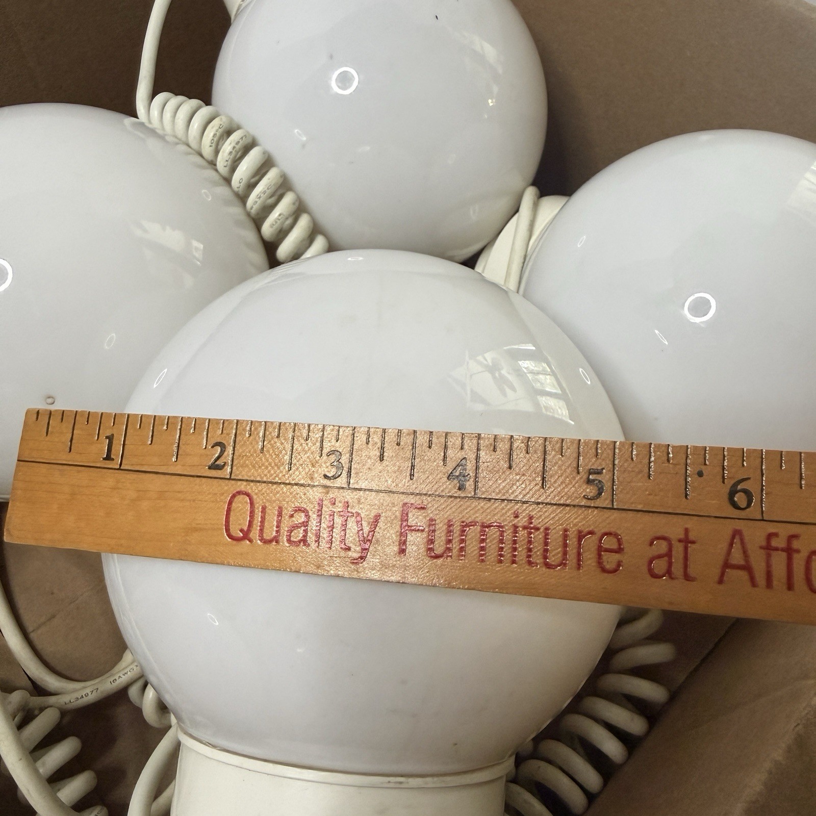 8 Globe Light Set Soft White 6” Globes Cord 30 ft Outdoor String Lights Tent