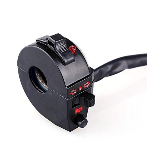 Motorcycle Handlebar Switch, 12V DC Universal 7/8" Left Side Motorcycle