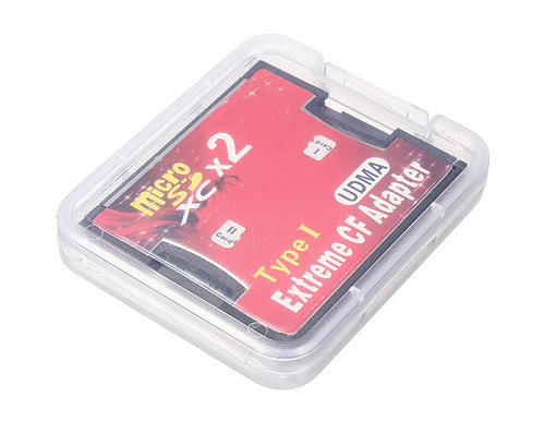Dual PORT MICRO SD/SDXC TF TO COMPACT FLASH CF MEMORY CARD READER ADAPTER --US