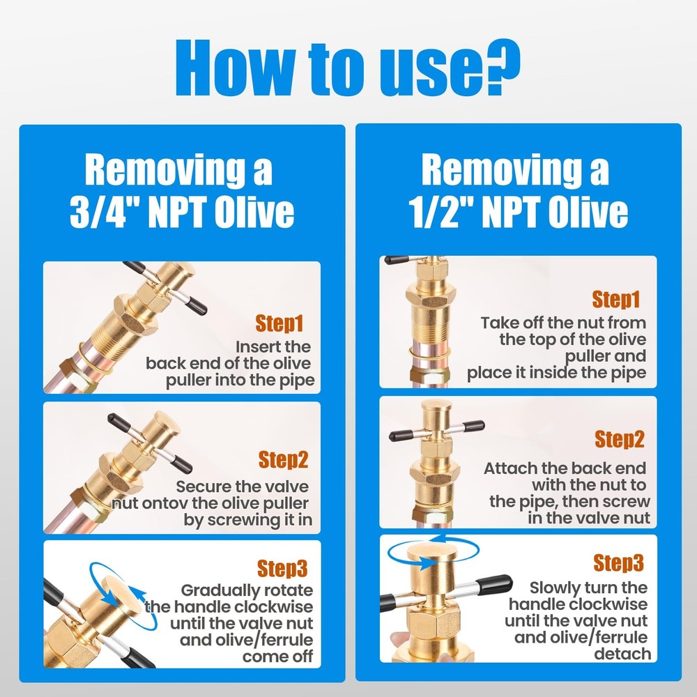 Wisscool Olive Puller Pipe Remover Ferrule Corrosion-Resistant...