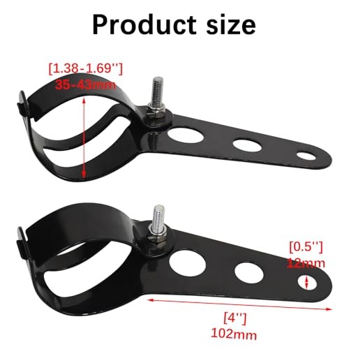 Universal Motorcycle Headlight Mounting Bracket Clamps Fork Ears 35-43mm