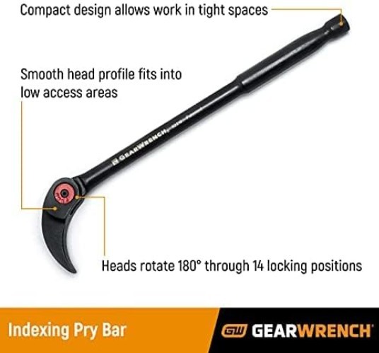 2 Piece 8" & 16" Pry Bar Set | Exceptional Leverage with 14 Position Designs