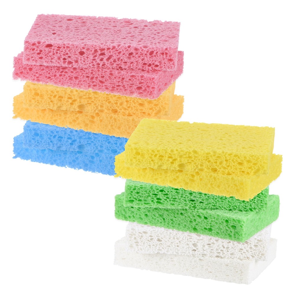 2-Set Kitchen Sponges, Eco Cellulose Non-Scratch Scrub Sponge [Multicolor]