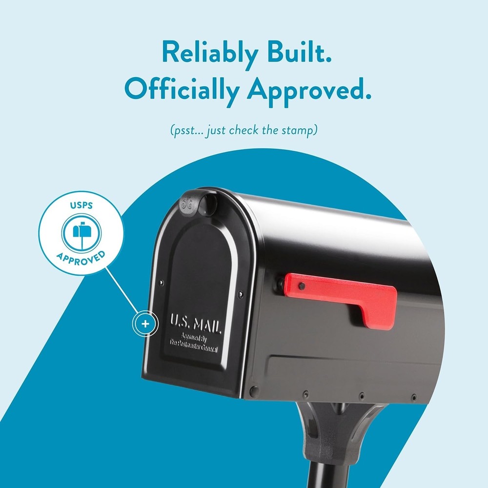 Architectural Mailboxes 7680B-10 MB1 Mount Mailbox and Medium, Black