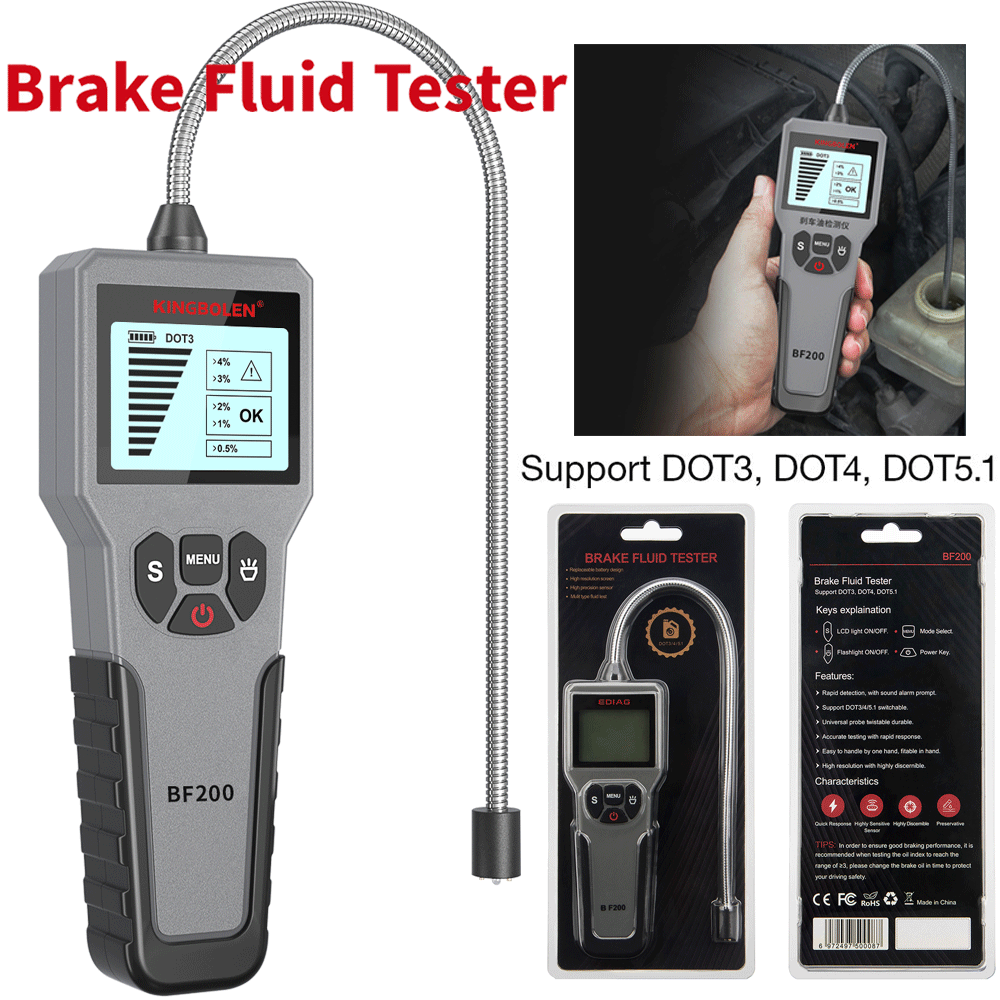 LCD Car Brake Fluid Tester High Precision Detector Analyzer DOT3 DOT4 DOT5.1