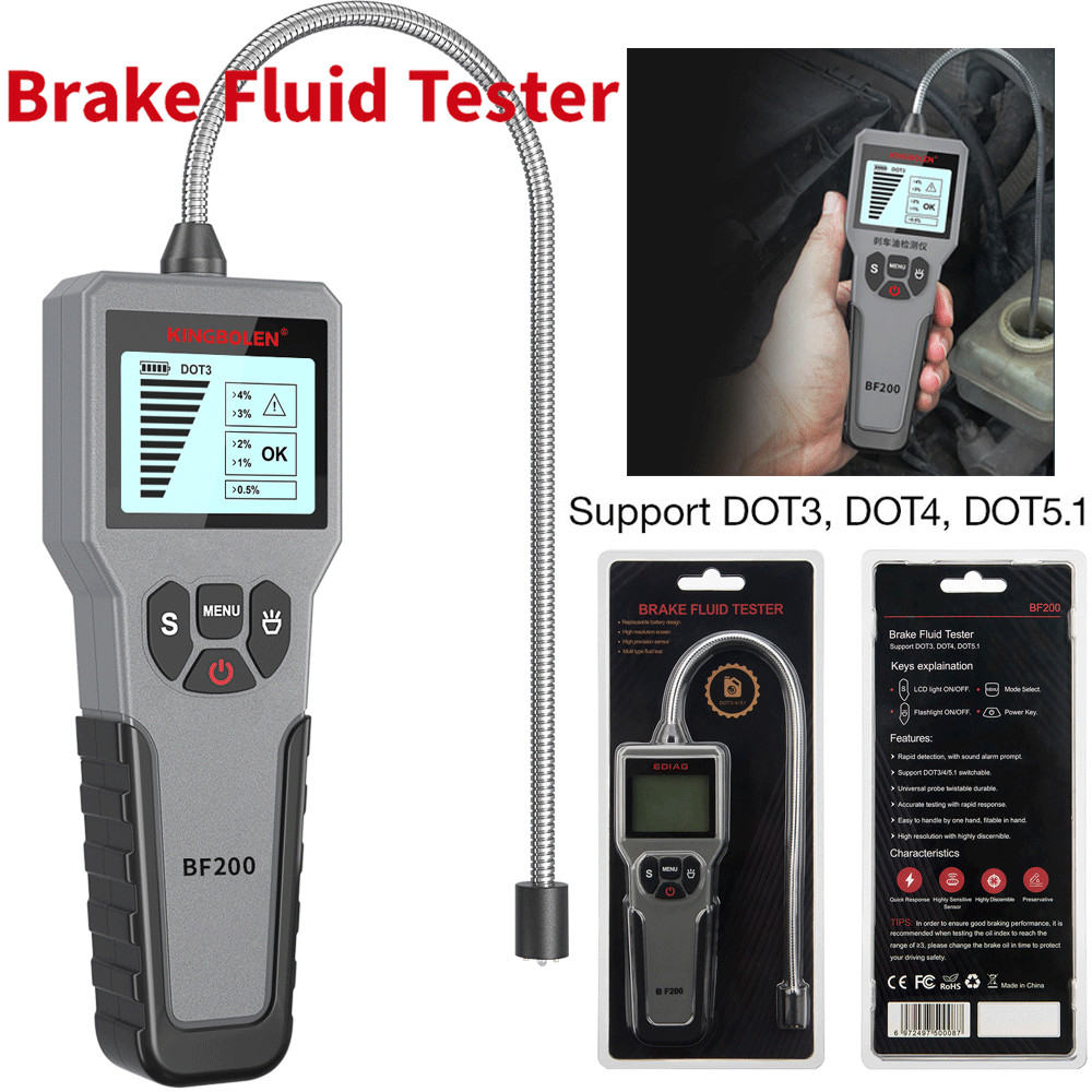 LCD Car Brake Fluid Tester High Precision Detector Analyzer DOT3 DOT4 DOT5.1