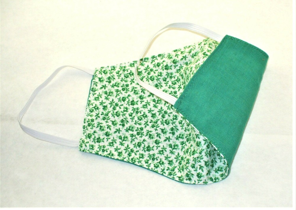 Face Mask Wire Adult Cloth Green