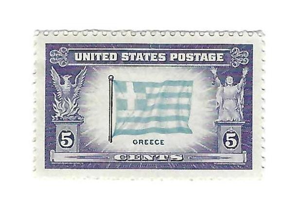 STAMP US SCOTT 916 "Greece"  5 CENT 1943 MNG