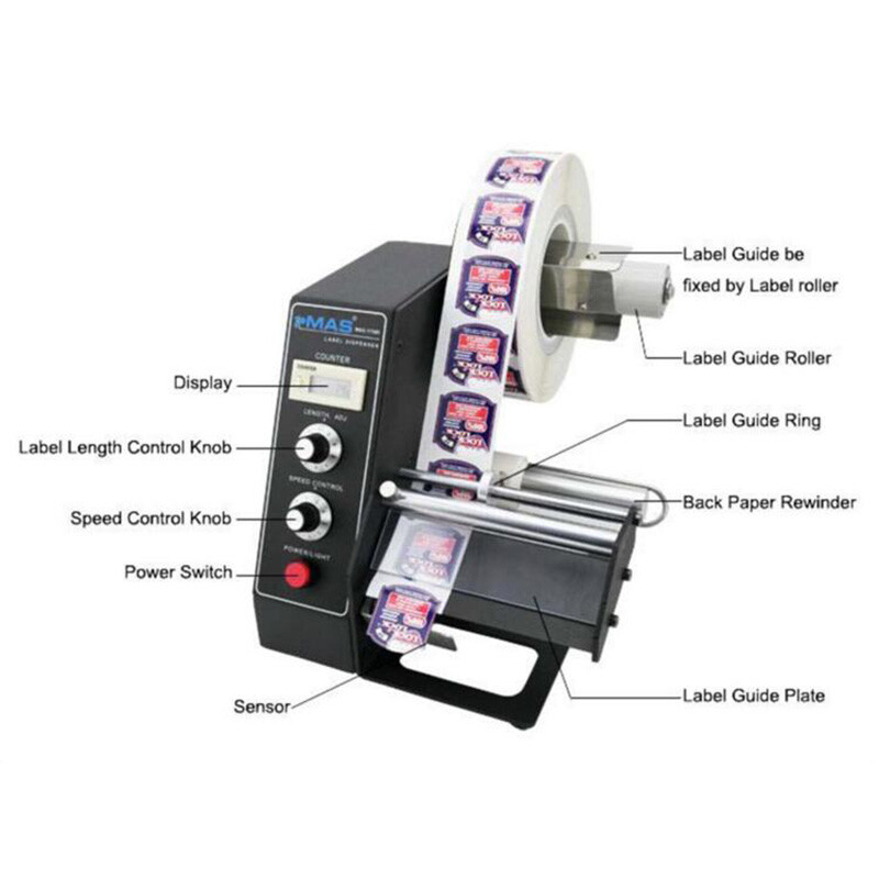 New 110V Automatic Label Dispenser Stripper Separating Machine High Quality USA