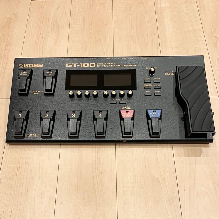 BOSS GT-100 Multi-Effects Guitar Effect Pedal W/AC Adapter Test Completed