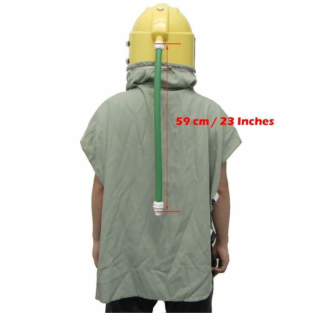 Safety Sandblast Helmet Sandblaster Sandblasting Hood Protector Gear+25PCS Lens