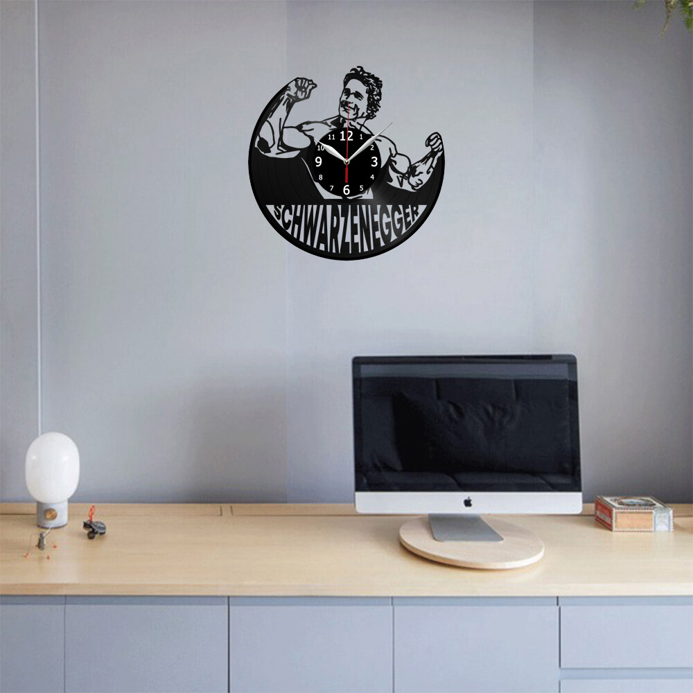 Arnold Schwarzenegger Vinyl Record Wall Clock Decor Handmade 4240