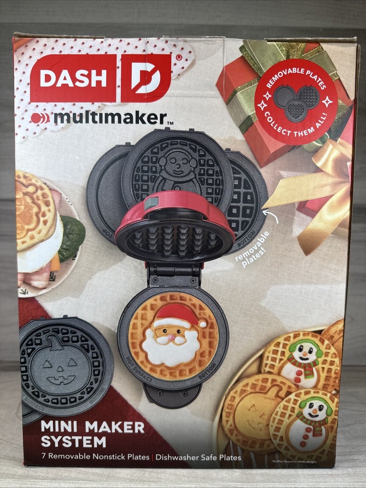 Dash Multimaker Mini Waffle Maker System w/ 7 Plates & Storage Box Costco NEW