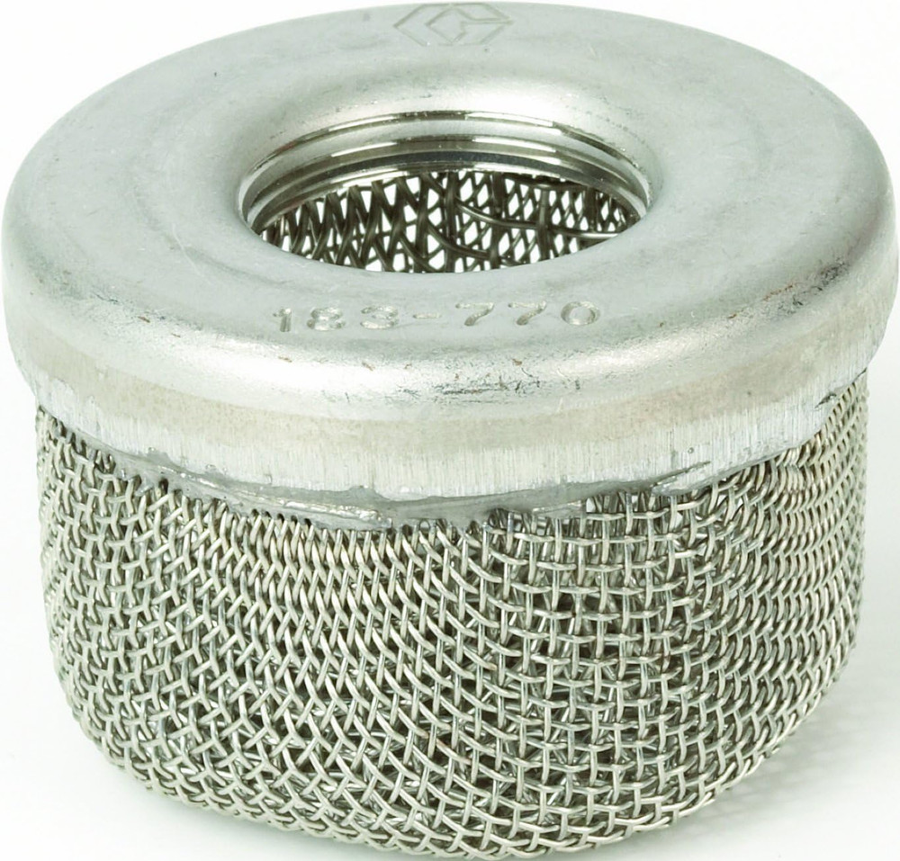 1" 181072 Inlet Strainer Screen, SST Cap Double Screen