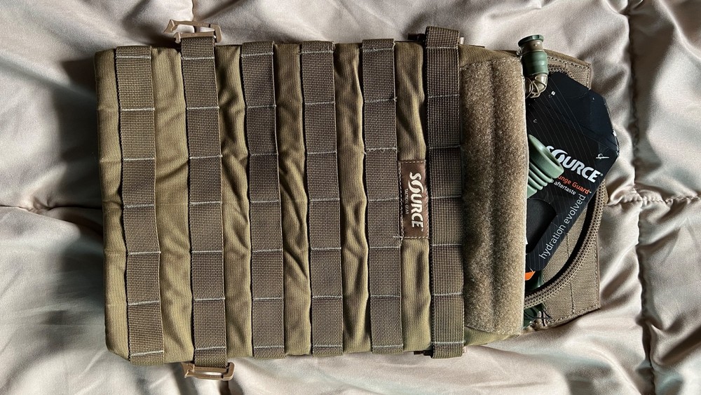 New Source Tactical Razor 3L Low Profile Hydration Pouch COYOTE WITH EXTRAS