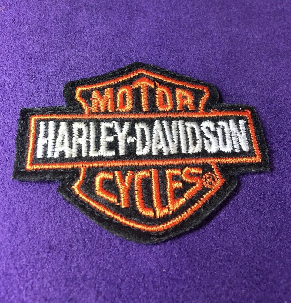 Harley Davidson Embroidered Small Badge Logo Cut Out