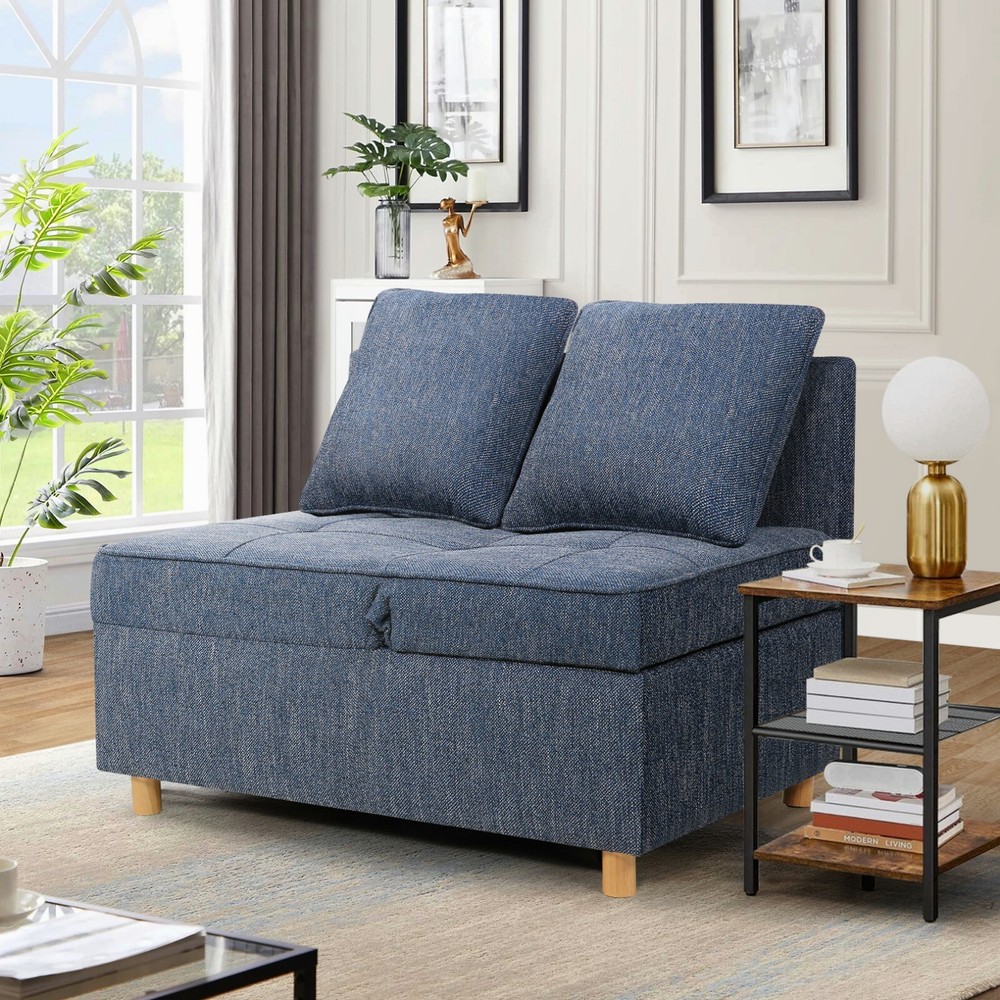 Sofa Bed Folding Ottoman Sofa Bed Chair 4-in-1 Sleeper Sofa Adjustable Backrest