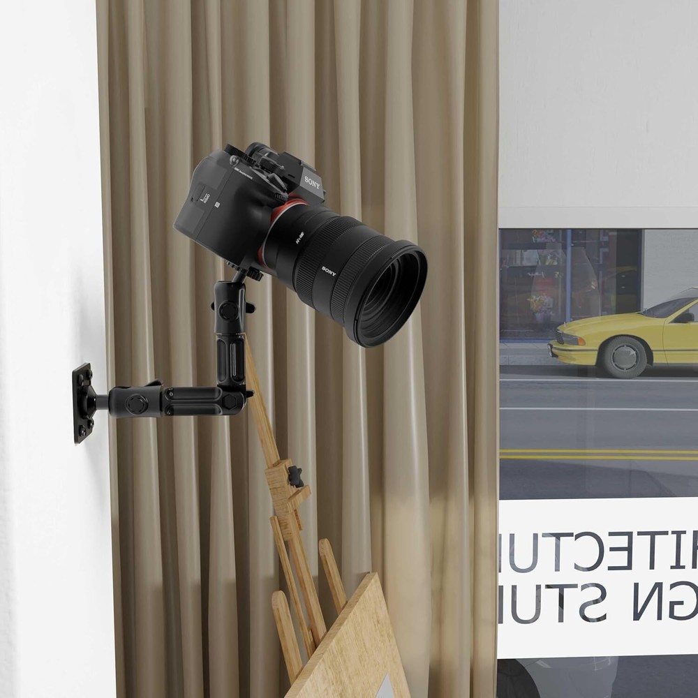 Robust Aluminum Camera Wall Mount - Easy Installation & Multi-Angle Adjustments