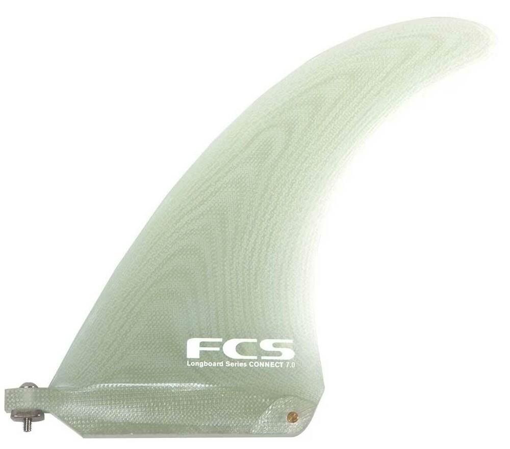 FCS Connect 7" Performance Glass Longboard Fin - Clear - New