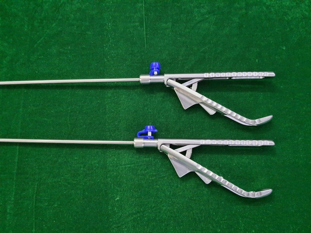 2pc Laparoscopic Needle Holder Curvd Jaw 5mmx330mm Endoscopy Instruments