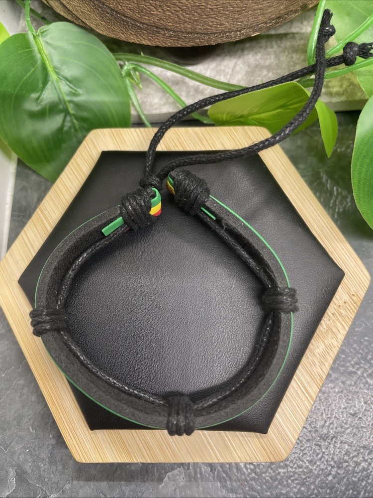 7-10” Leather Punk Bracelet Stackable Adjustable Tie New Free Ship B128