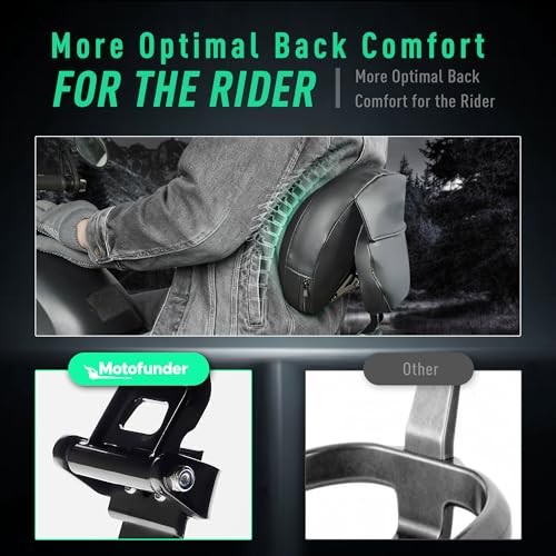 Motofunder Driver Backrest Adjustable Lumbar Support Rider Backrest Mount Kit
