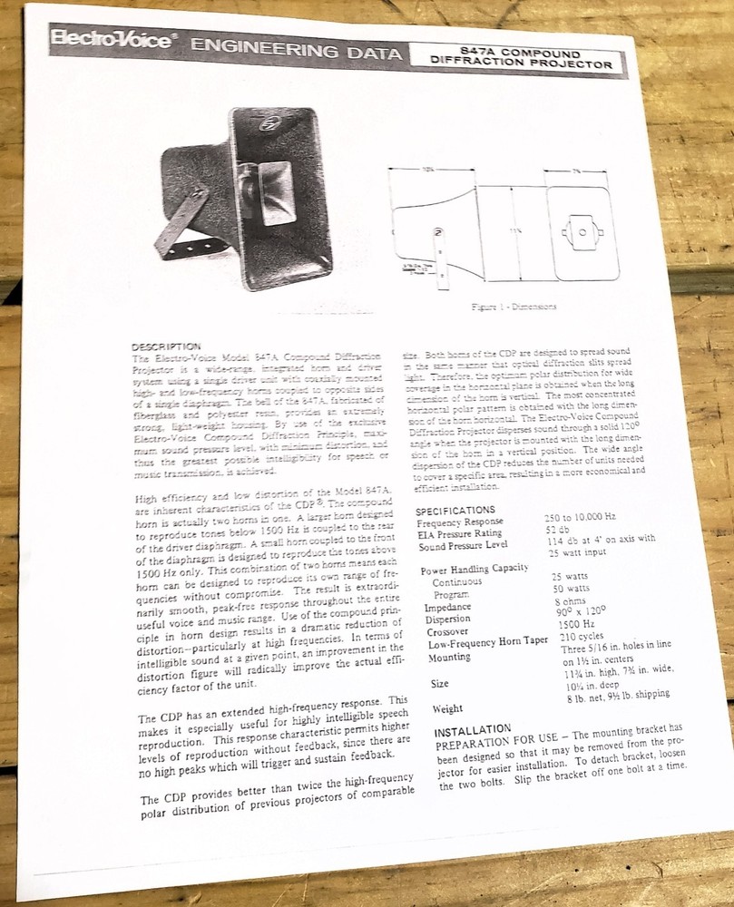 Electrovoice CDP847 horn