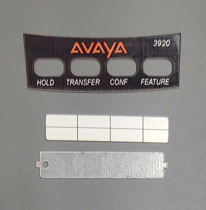 Avaya 3920 Adhesive Button Label, Paper and Plastic Strip