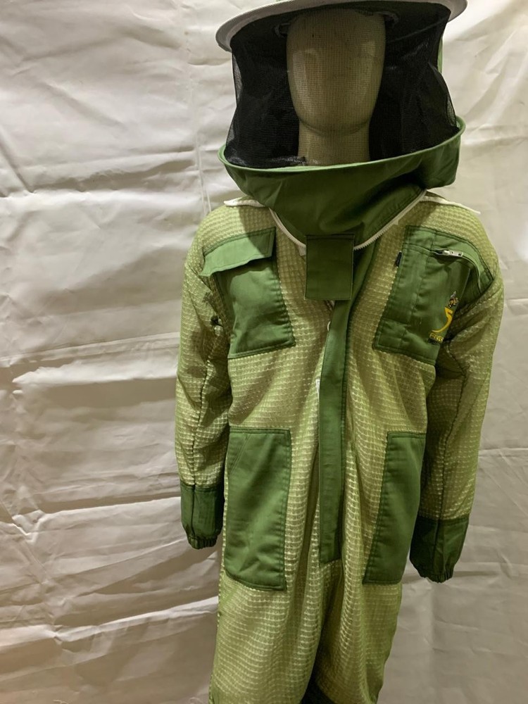 Bee Suit Ventilated Beekeeping Green 3 Layer Vented Professional Protection -L