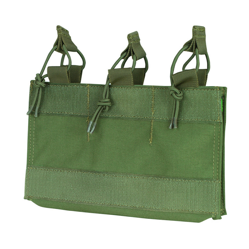OD Green Hook Loop Bungee Open Top Triple 5.56/.223 Mag Pouch Insert