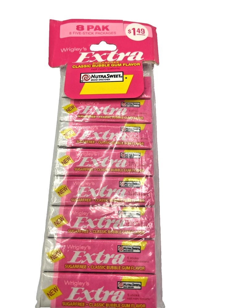 Vintage Wrigleys Extra 8 pack store Rack Pack Nutra Sweet