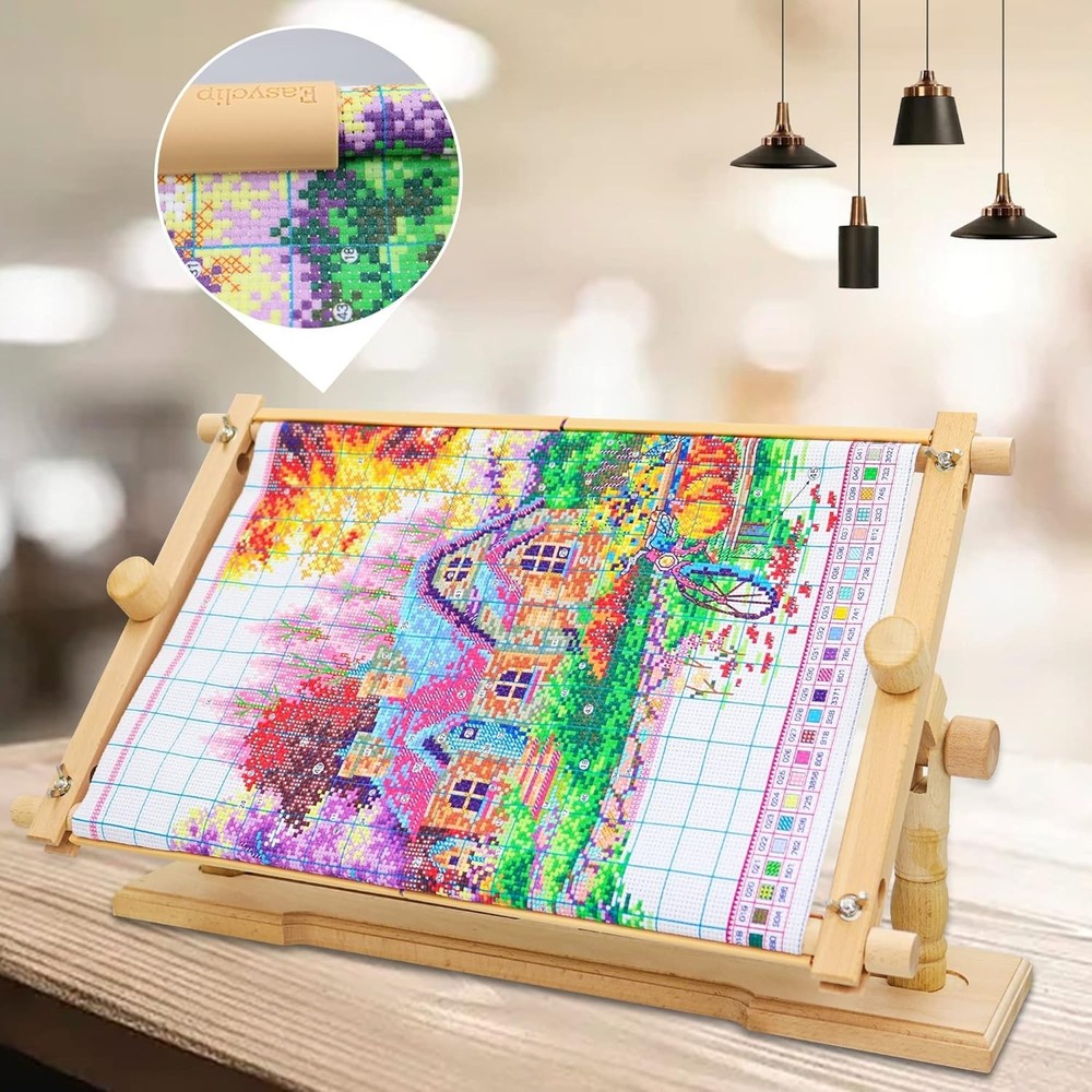 Rotating Embroidery Frame Stand Adjustable Cross Stitch Quilting Scroll Holder