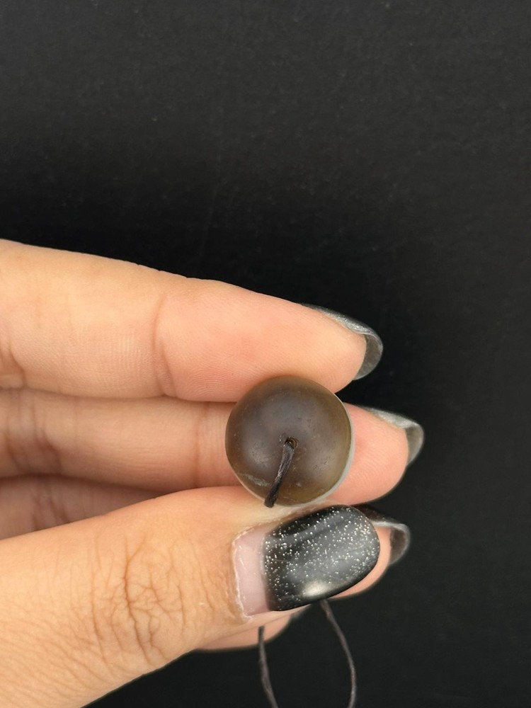 Large Ancient Round Agate Stone Bead with Multiple Stripes in Good Condition