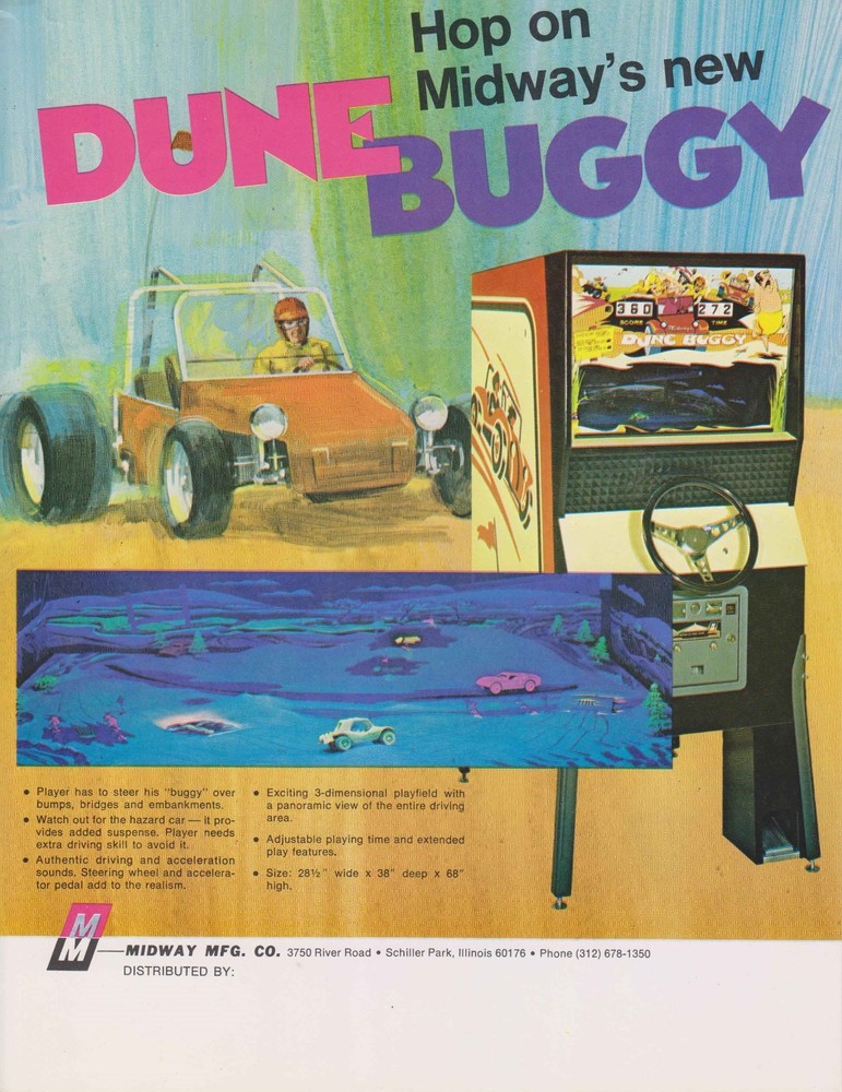 1972 MIDWAY DUNE BUGGY ARCADE FLYER