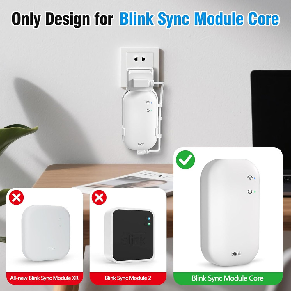Outlet Wall Mount for Blink Sync Module Core, Module Mount Core Holder for Blink