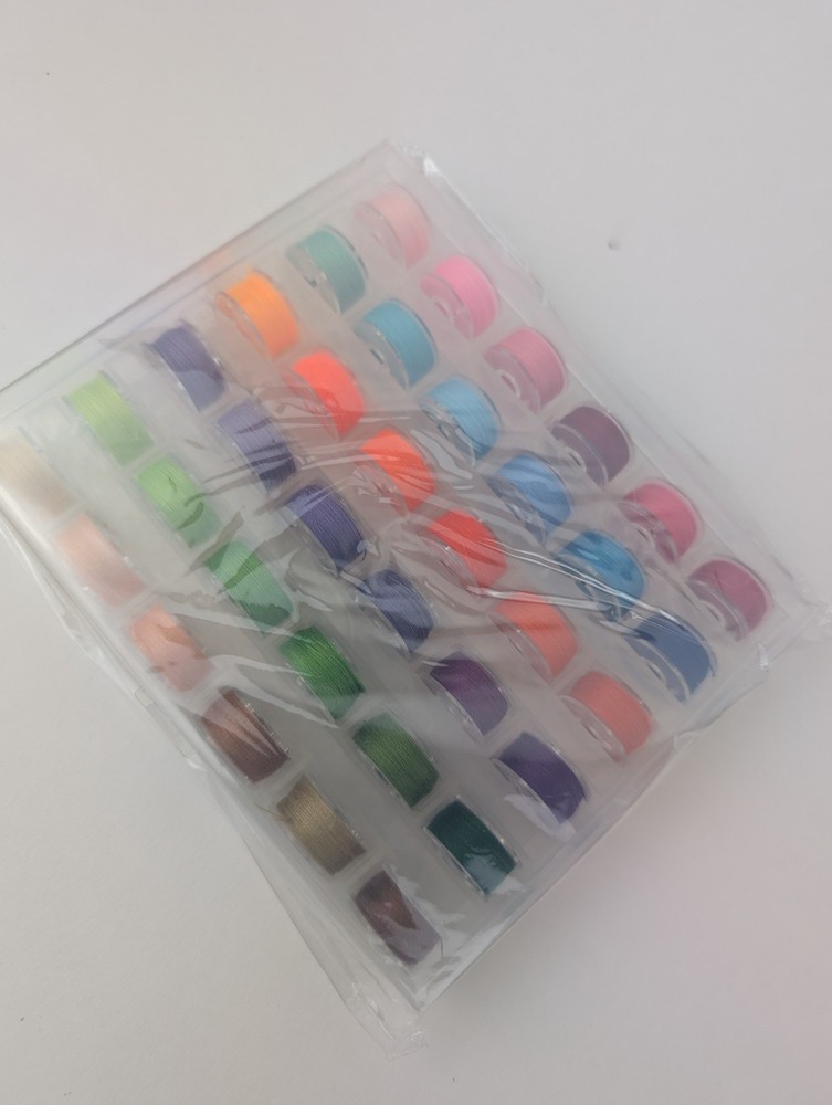 144 Colors Prewound Bobbin Thread Plastic Size A SA156 Class 15 Polyester Thread
