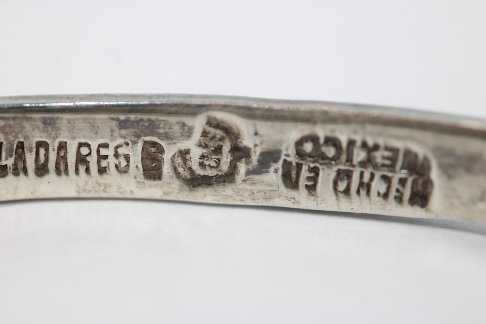 F. Balladares Taxco Sterling Silver Modernist Cuff Bracelet Signed 7" #0478